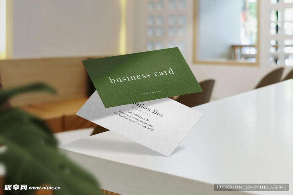 卡片名片海报纸袋文创贴图样机