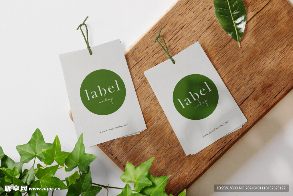 卡片名片海报纸袋文创贴图样机