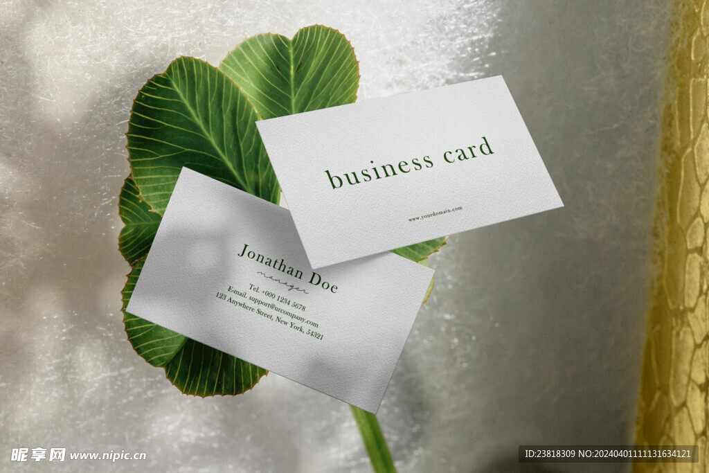 卡片名片海报纸袋文创贴图样机