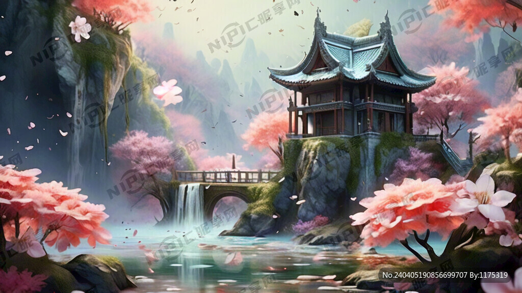 游戏梦幻唯美新中式风景 超高清