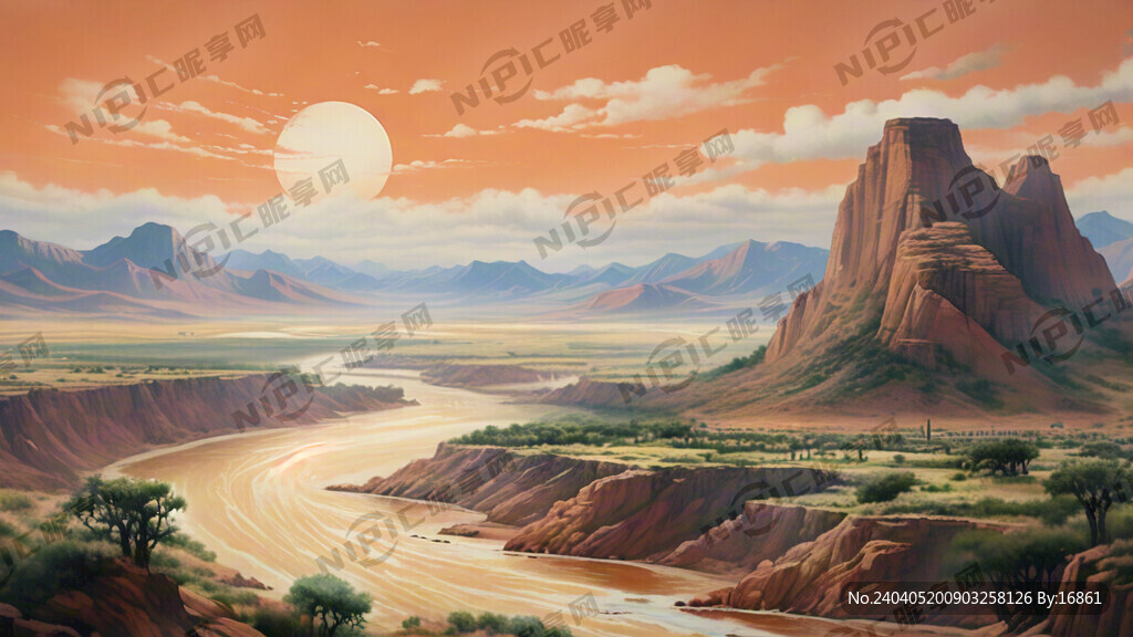 超大广角 俯视视角 大漠孤烟直