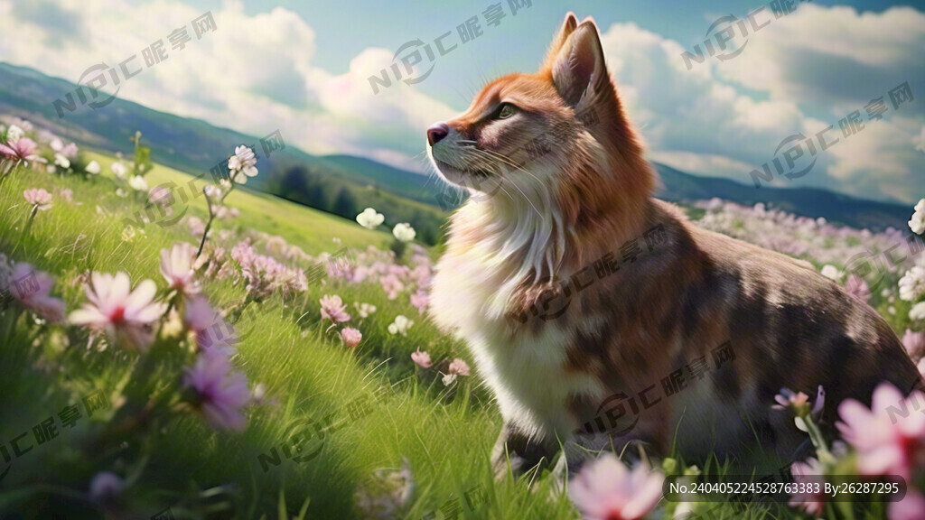 春意 花卉 草地 天空 云