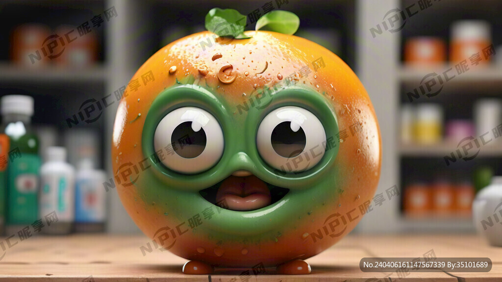 药店卡通人物 圆圆的头