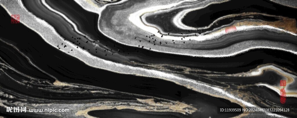 山水水墨画图片