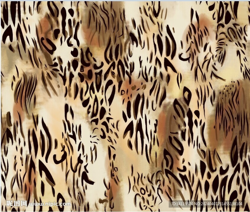 豹纹  数码印花