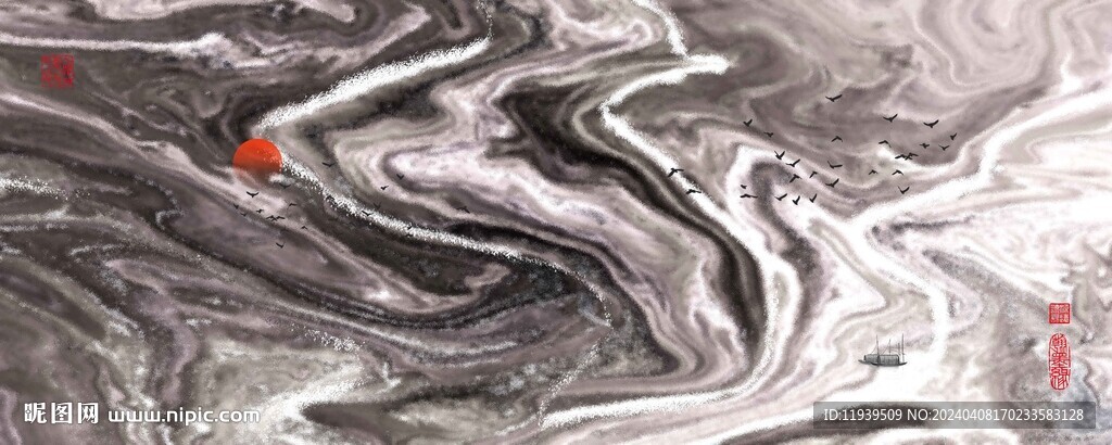 山水水墨画图片