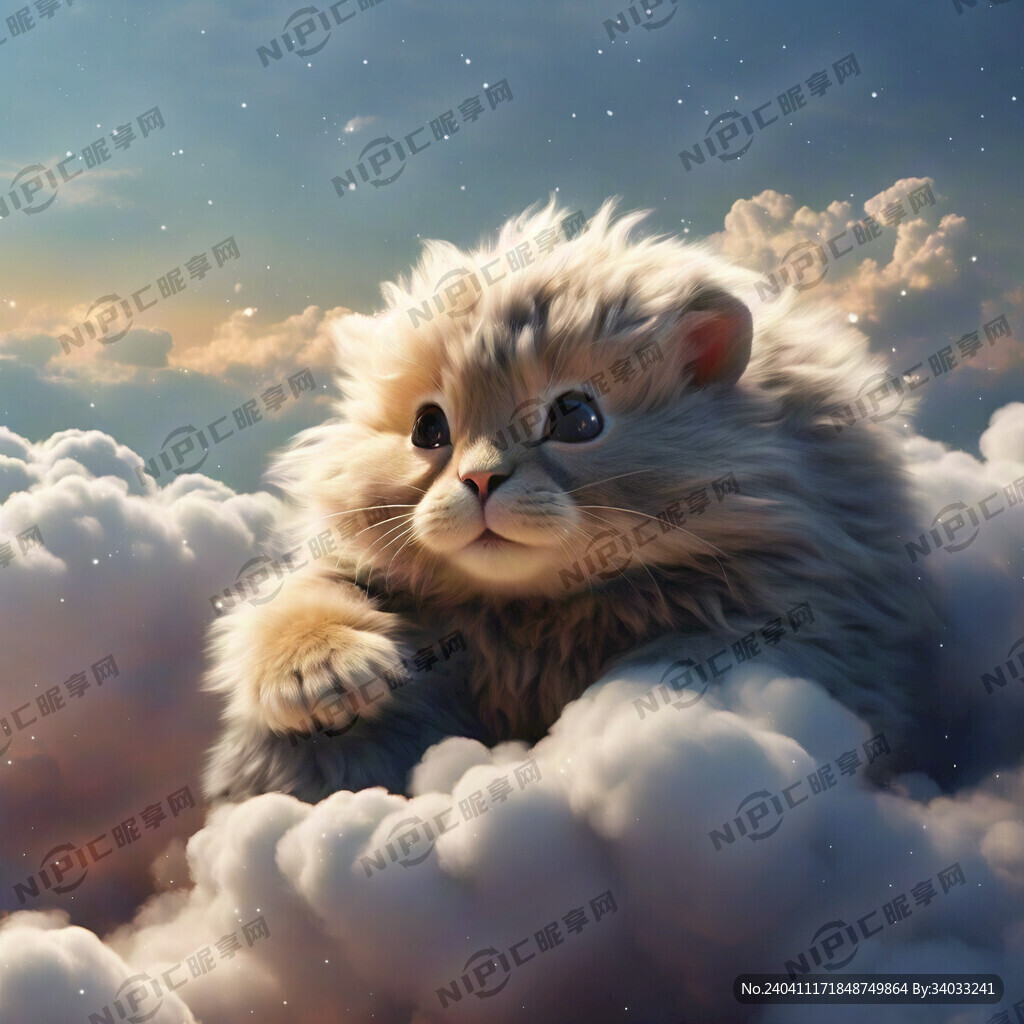 趴云上的可爱动物