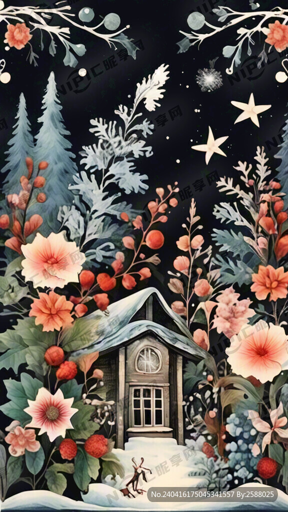 12月 以花为主要背景