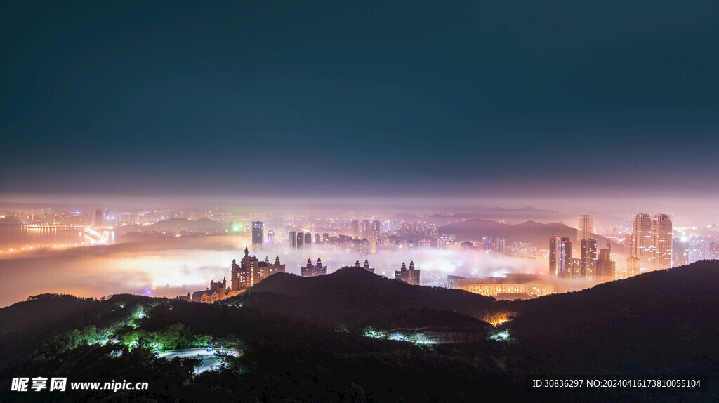 城市山顶夜景