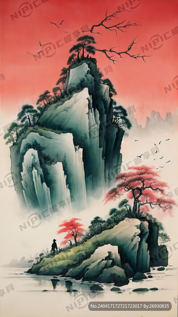中国风山水画