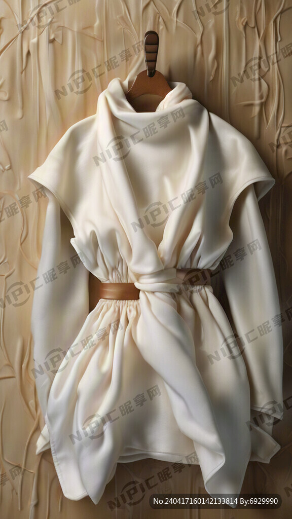 柔软的桑蚕丝布料 中间有个蚕茧