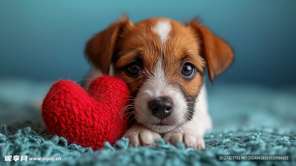 可爱爱心狗狗