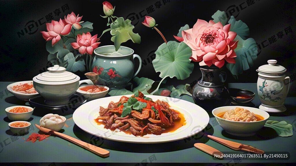 高级餐厅 简约 桌面浅色盘子