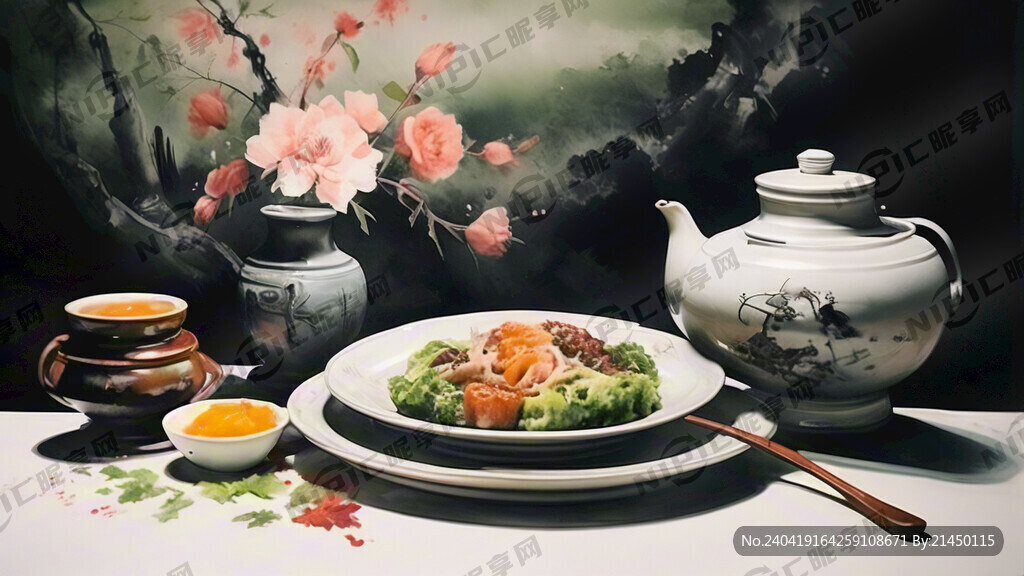 高级餐厅 简约 桌面浅色盘子