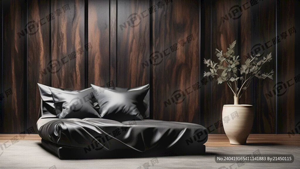 高档的深色木质 简洁 45角度