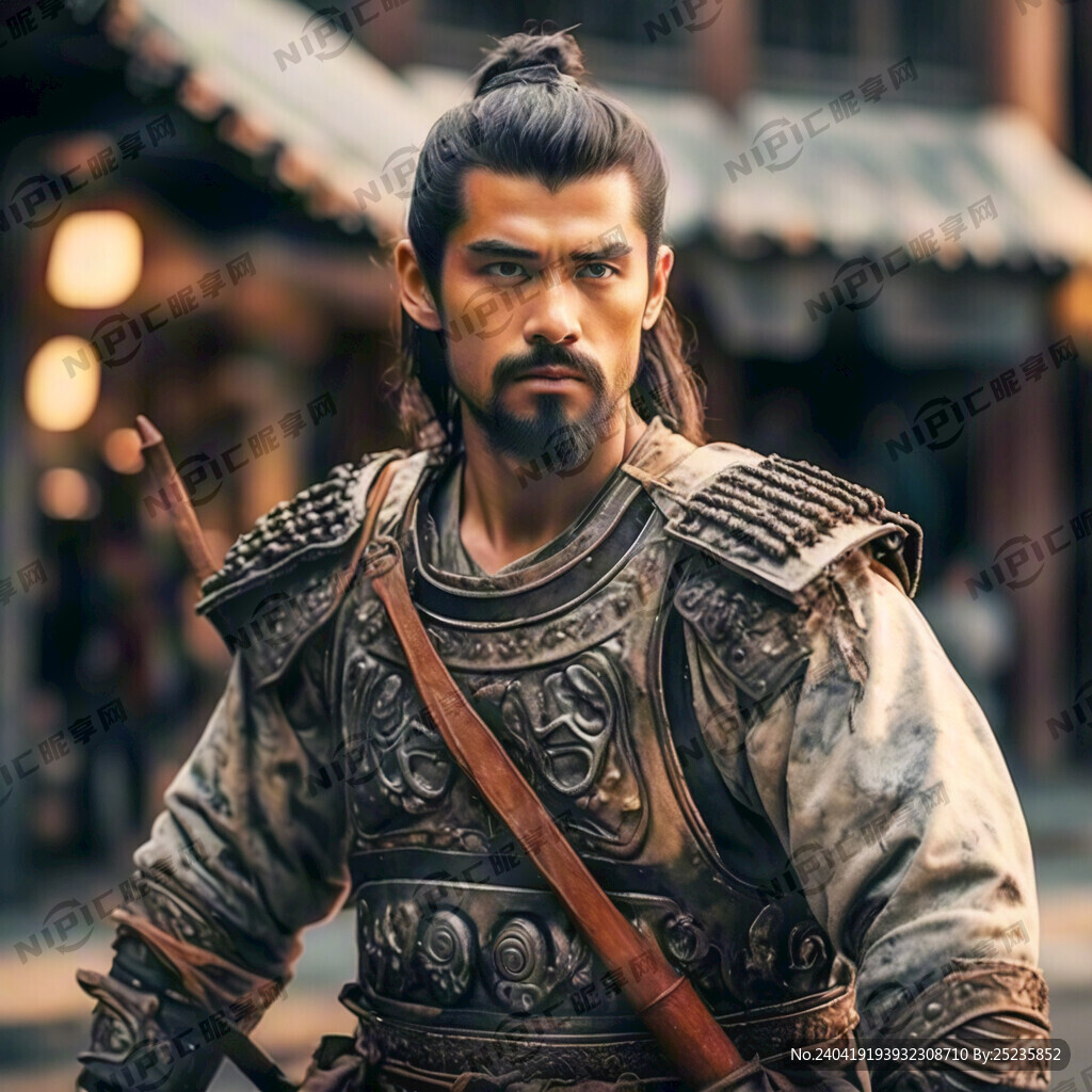 一手拿着长矛 一手拿着盾牌