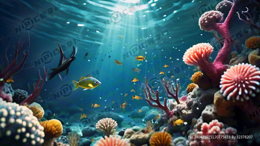 海洋生物的写实风格