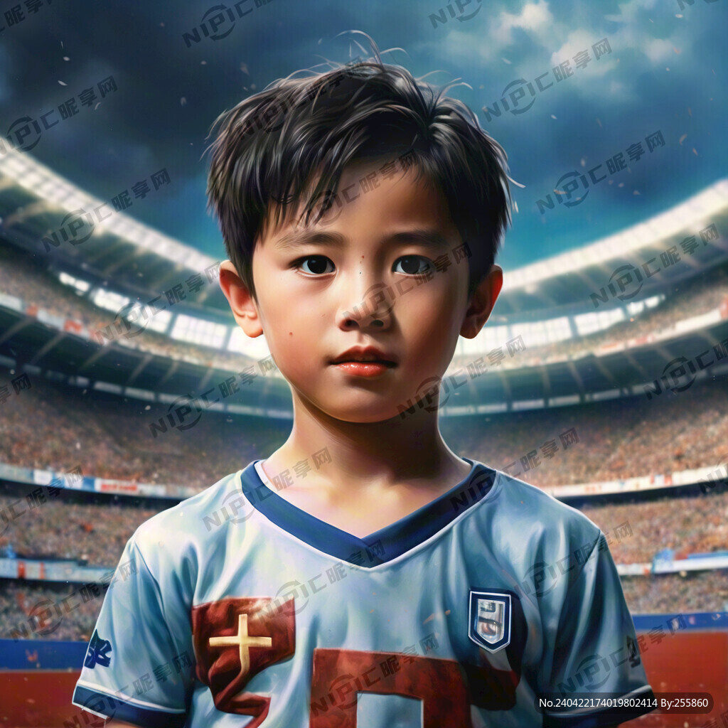 男孩 儿童 蓝色球衣