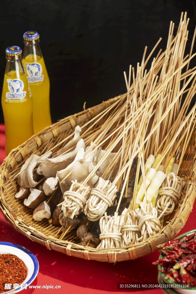 素菜串串摄影照片