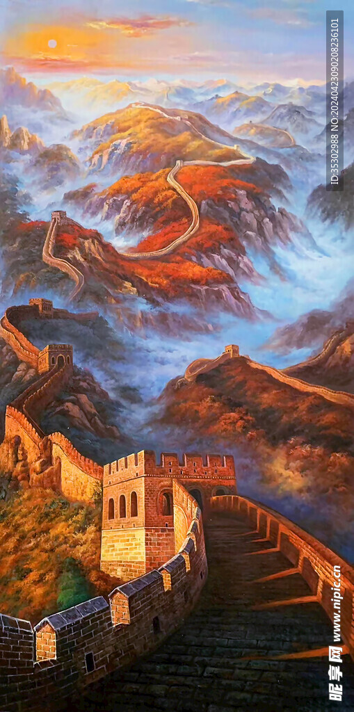 长城油画