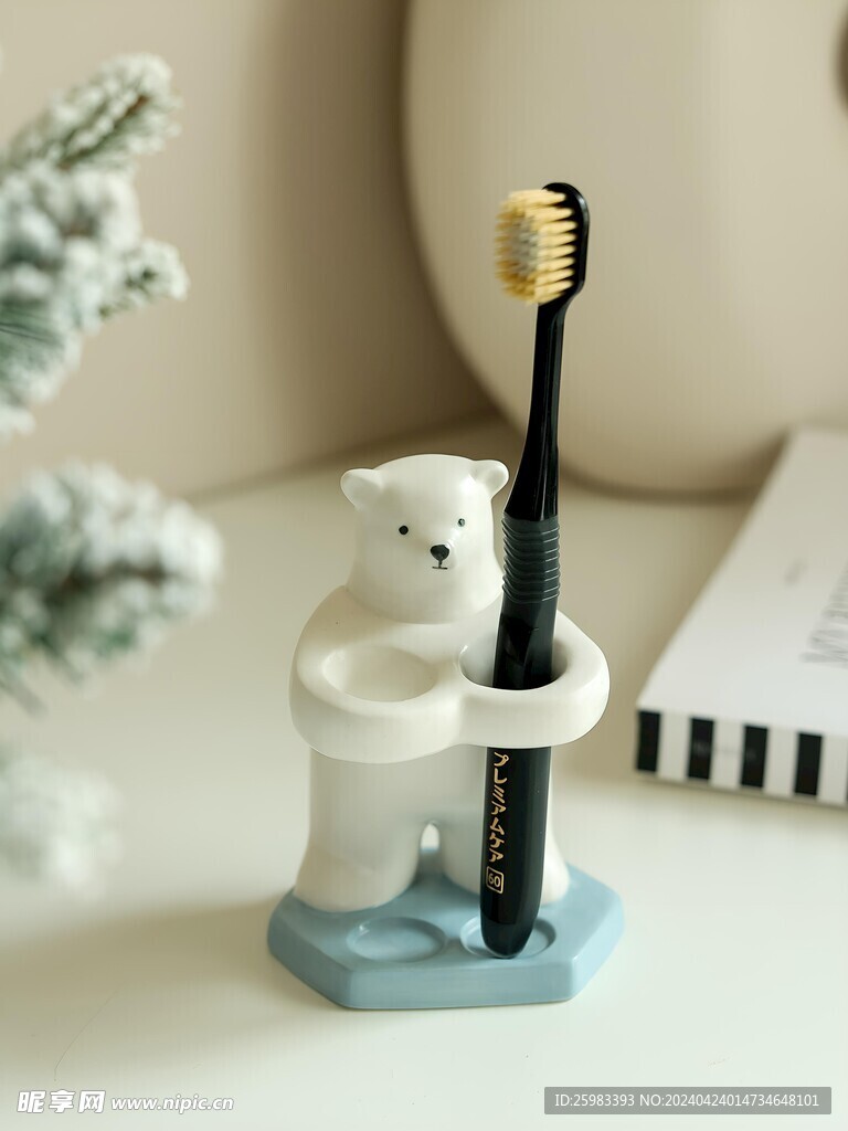 小熊牙刷架 