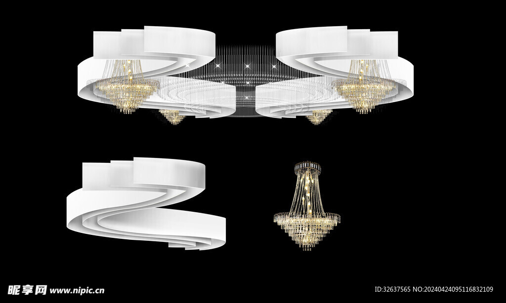 弹力布水晶吊顶