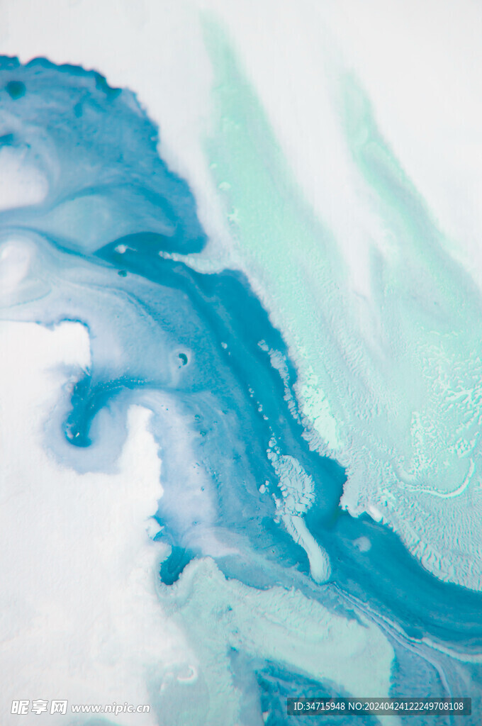 蓝色水彩水墨装饰画背景