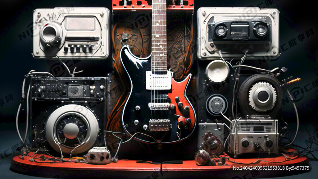 电吉他 汽车 音乐元素