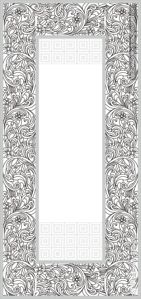 一组好看的花纹边框