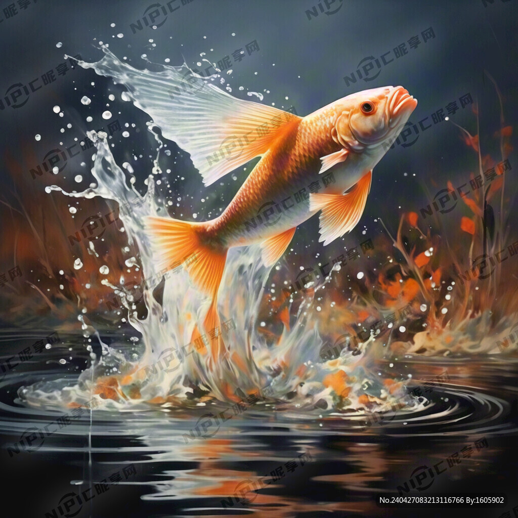 夕阳西下 溅起水花