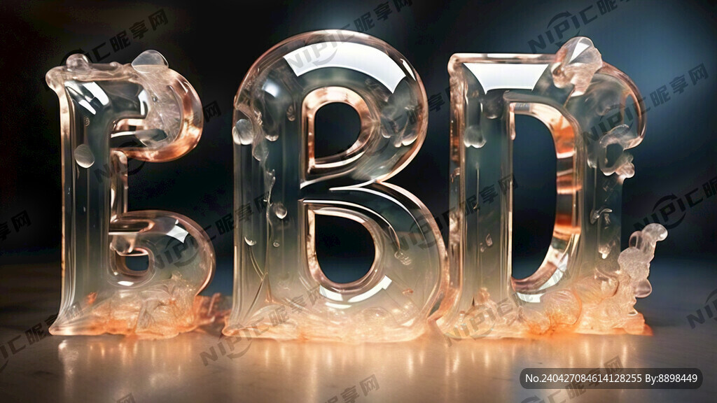 51立体字 晶莹剔透 梦幻