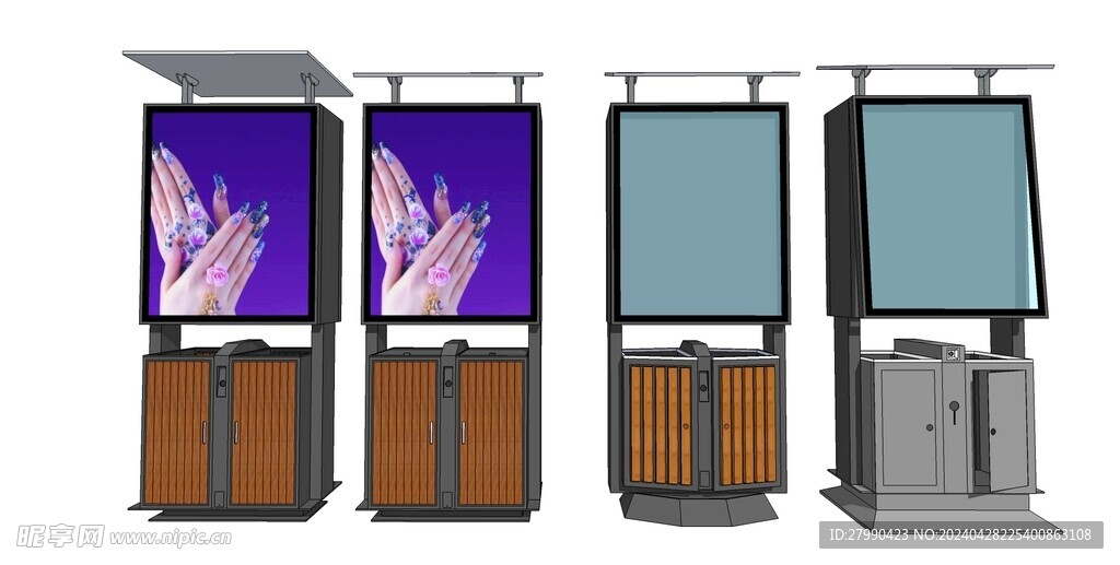 几款使用垃圾桶广告灯箱