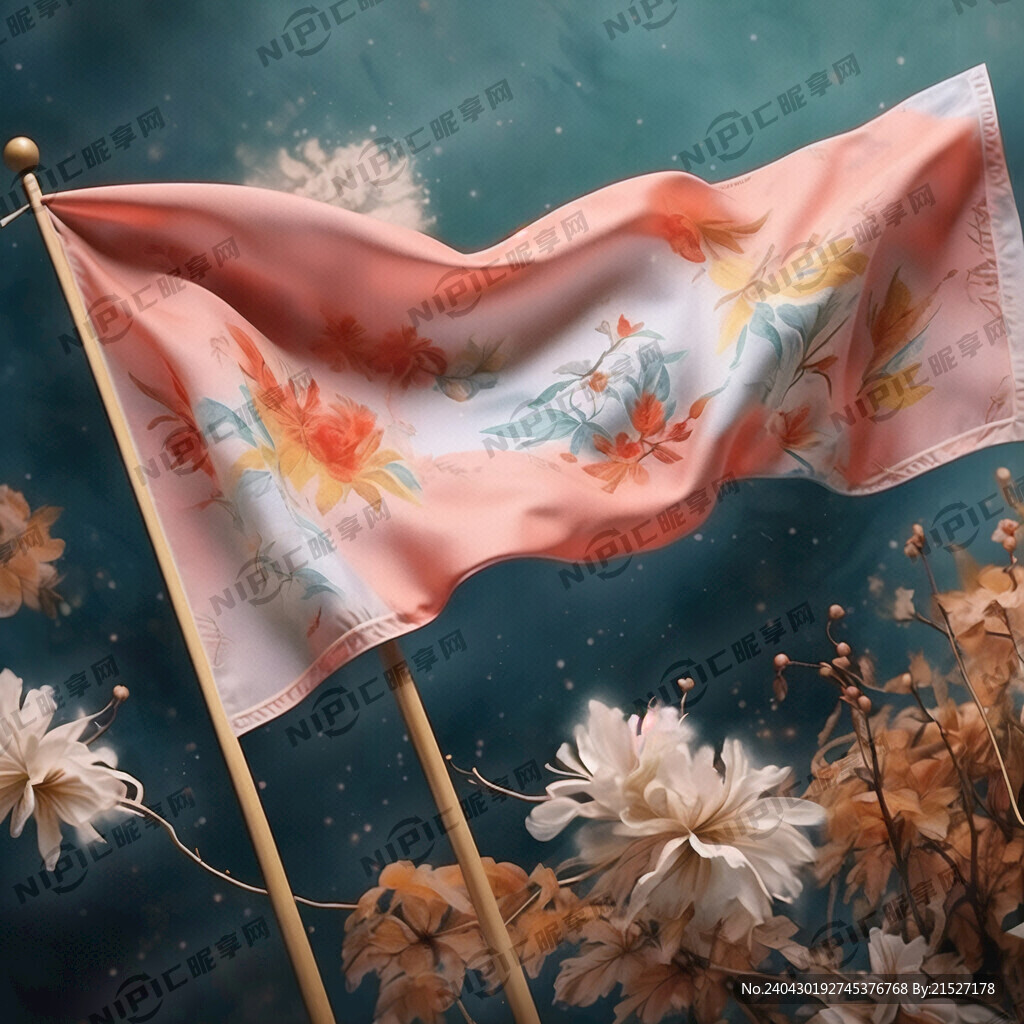 青山绿水飘旗的标志