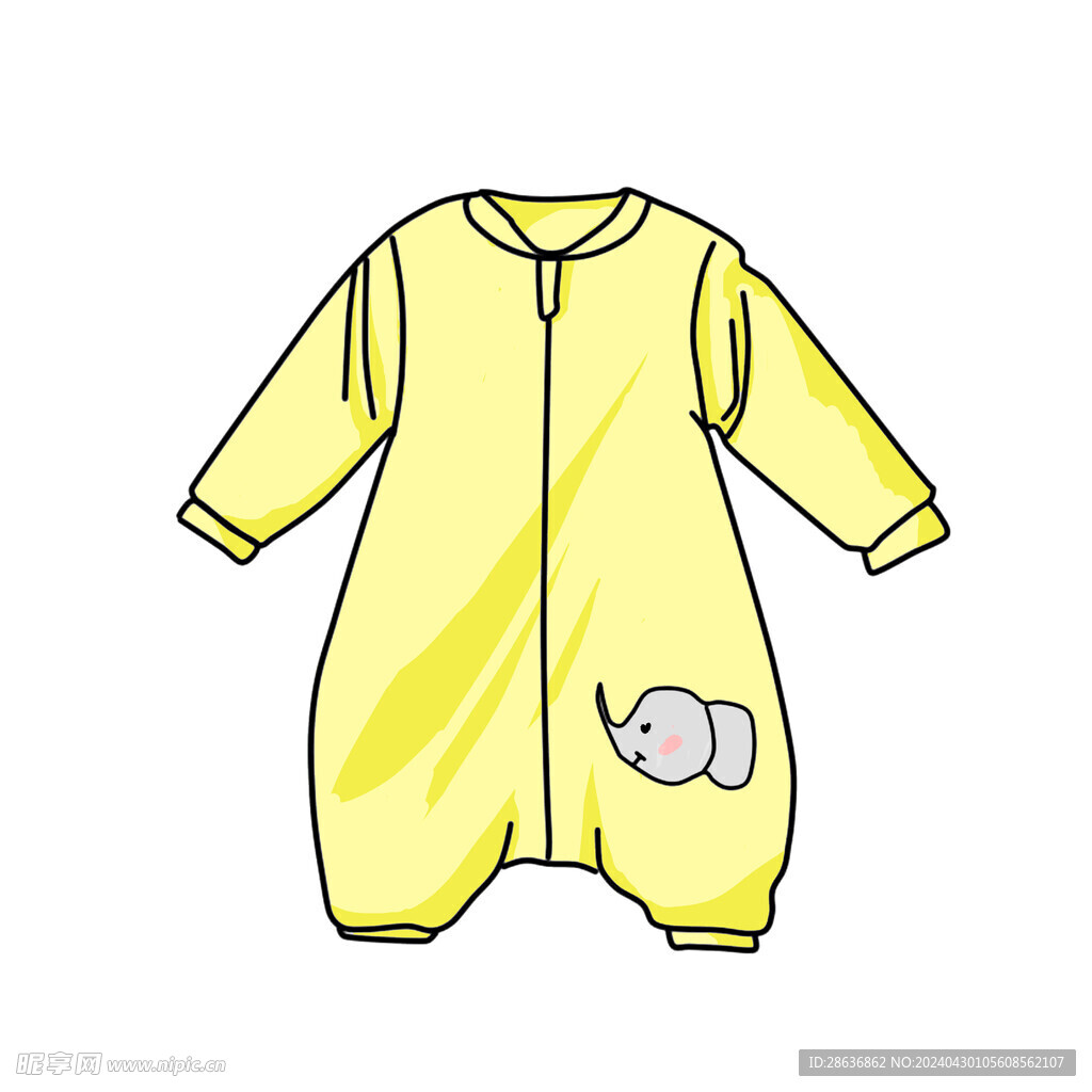 手绘儿童衣服插画