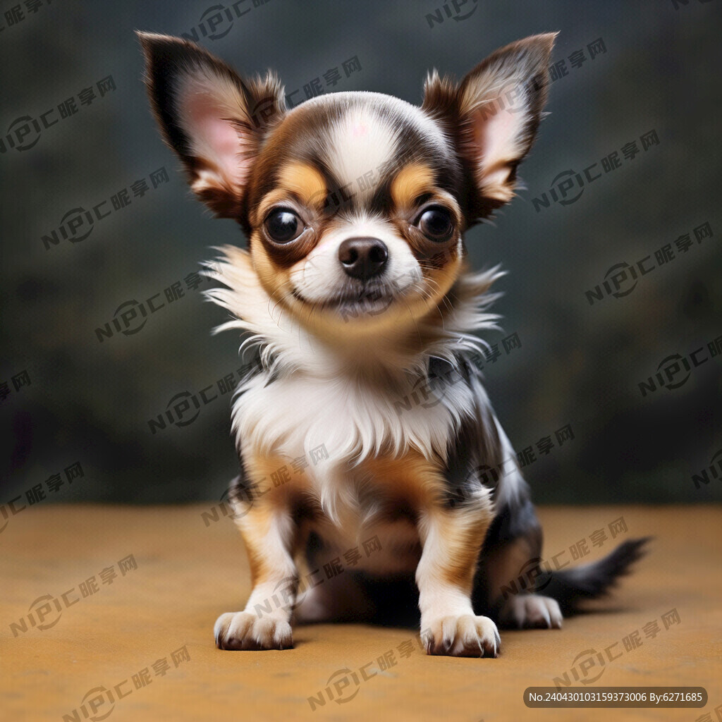 可爱的吉娃娃 身体圆滚滚