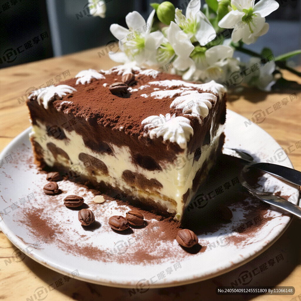 提拉米苏蛋糕与槐花香