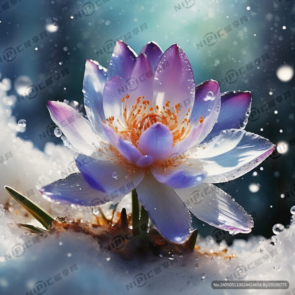 雪莲花 晶莹剔透 梦幻