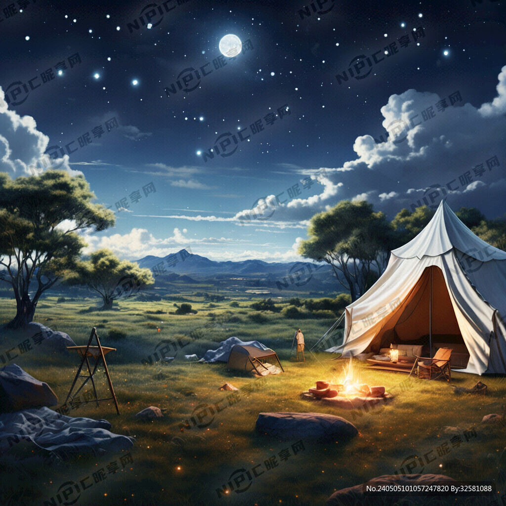 草原 露营 星空房 帐篷 风景