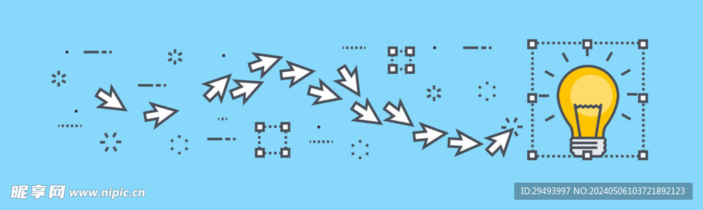 现代扁平线性金融电子移动商务图