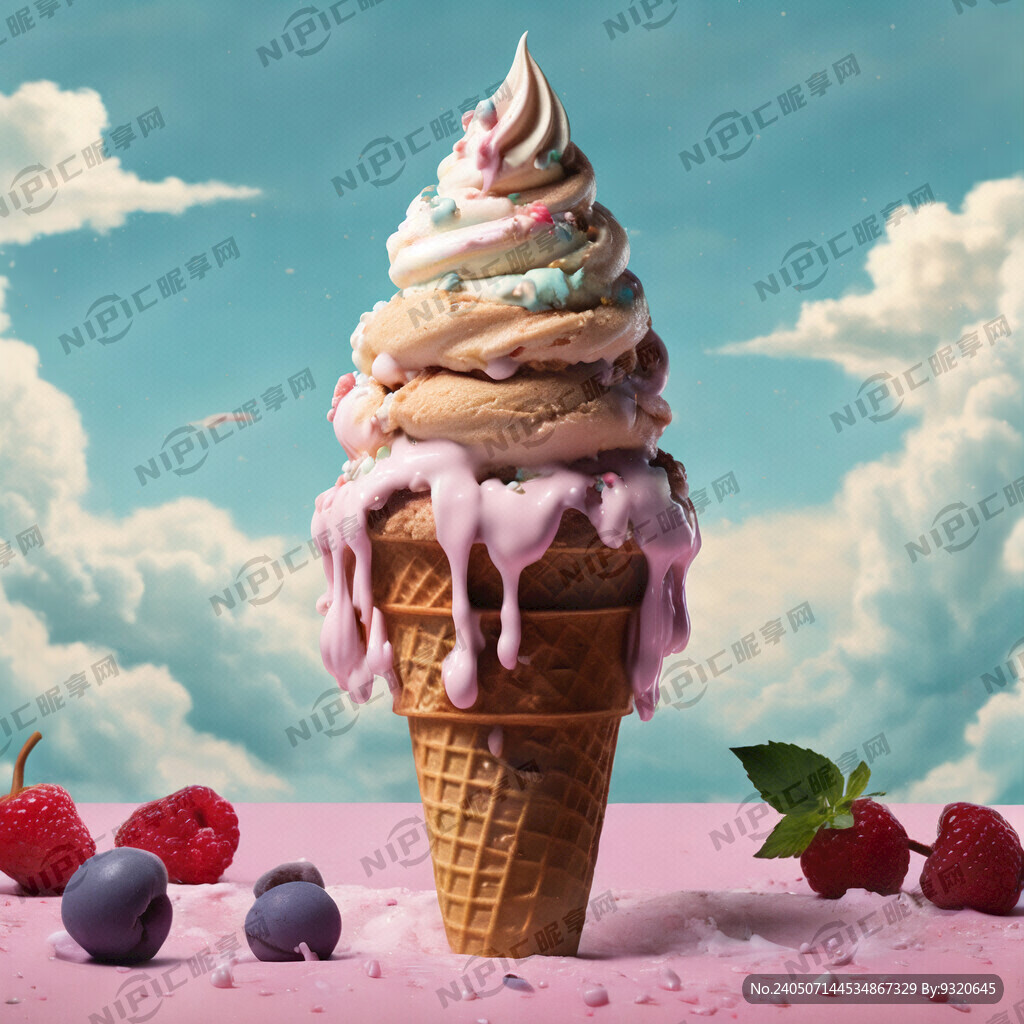 冰淇淋背景图