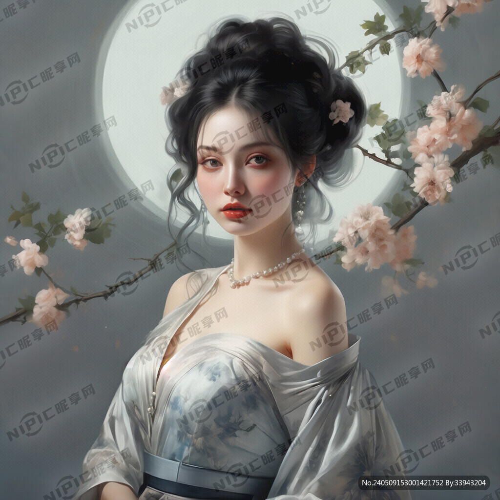 身穿是淡白色宫装