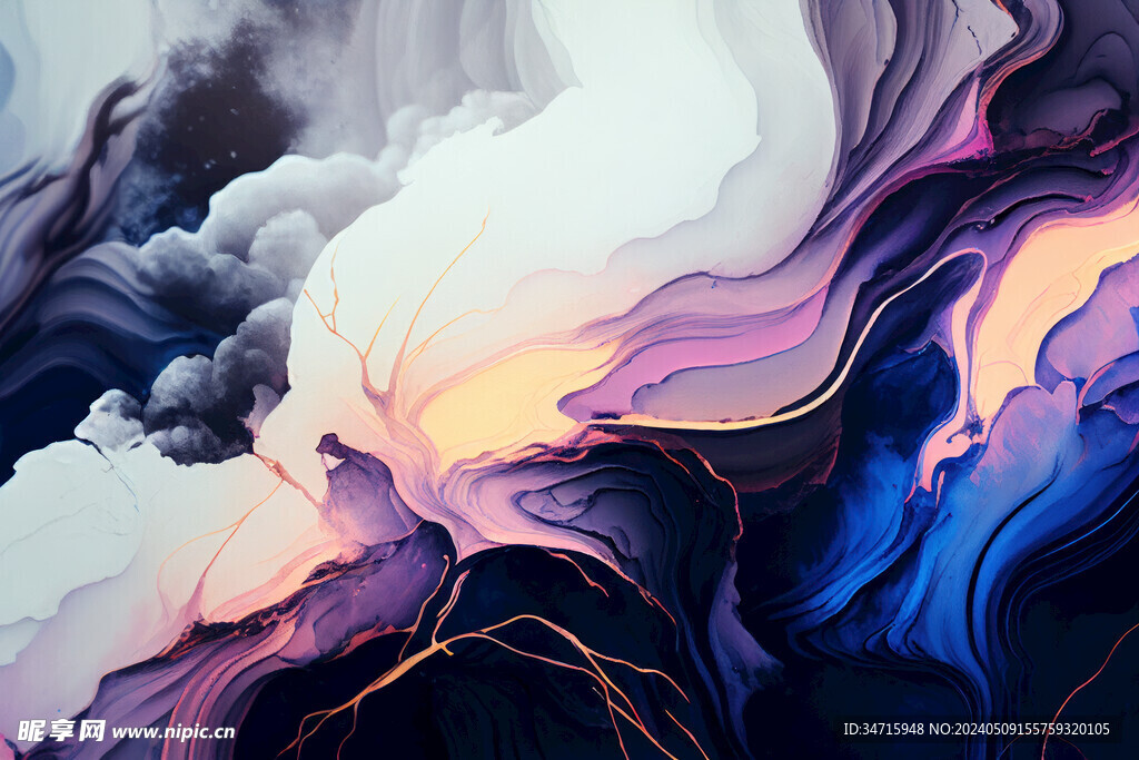 炫彩3D抽象波浪