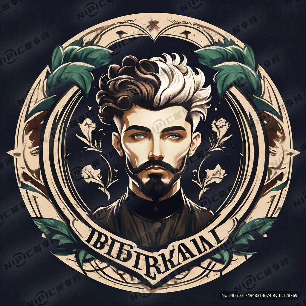 理发 元素 造型 标志