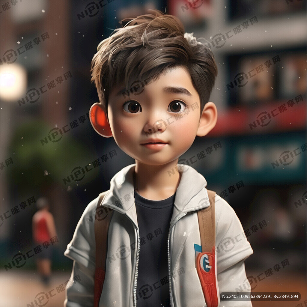 男孩人物 立体质感 可爱 光滑