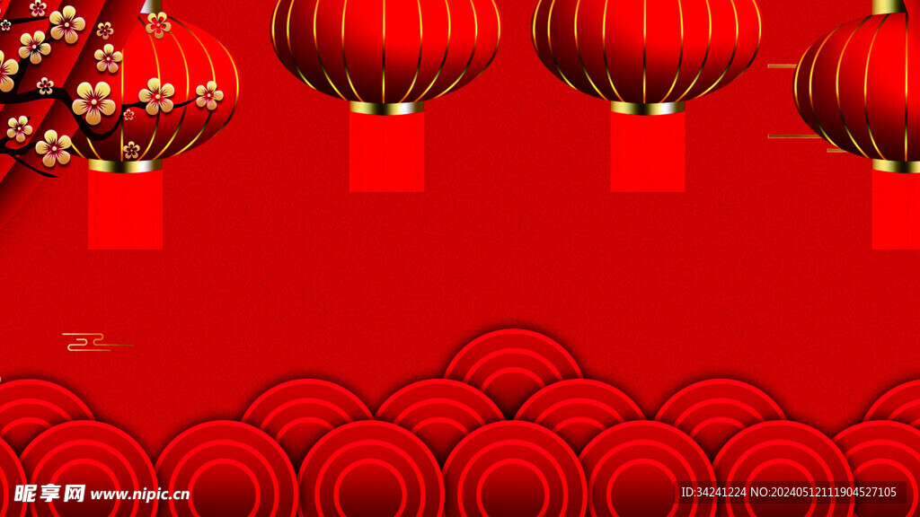 红色背景