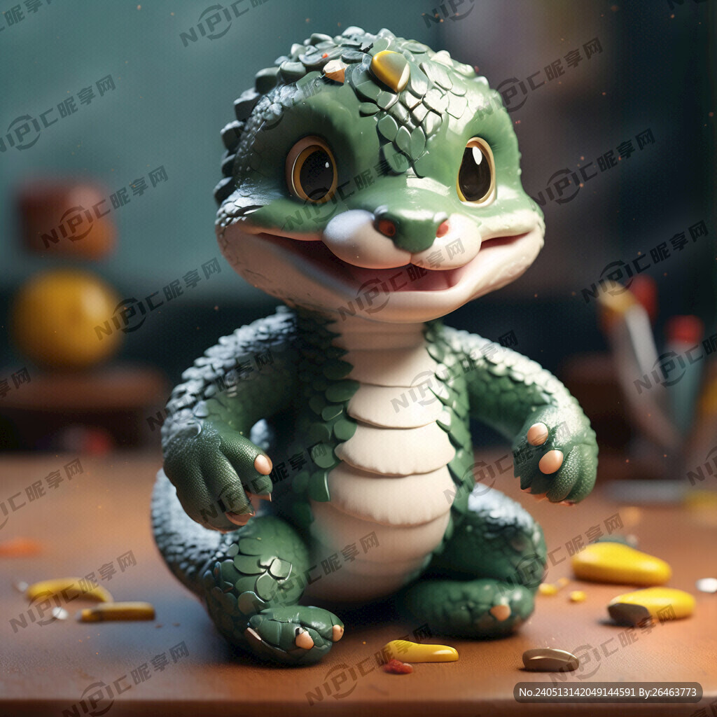 3D蛇宝宝吉祥物