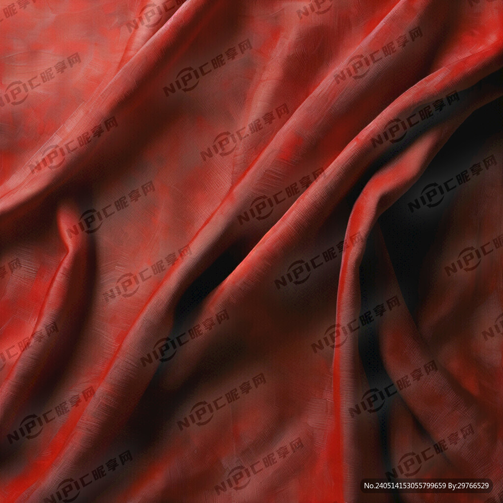 红色布带有纹理