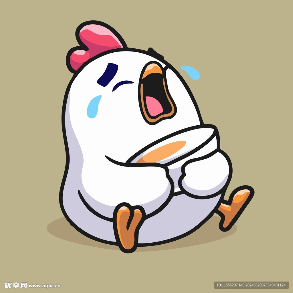 有趣小鸡卡通绘画儿童插画