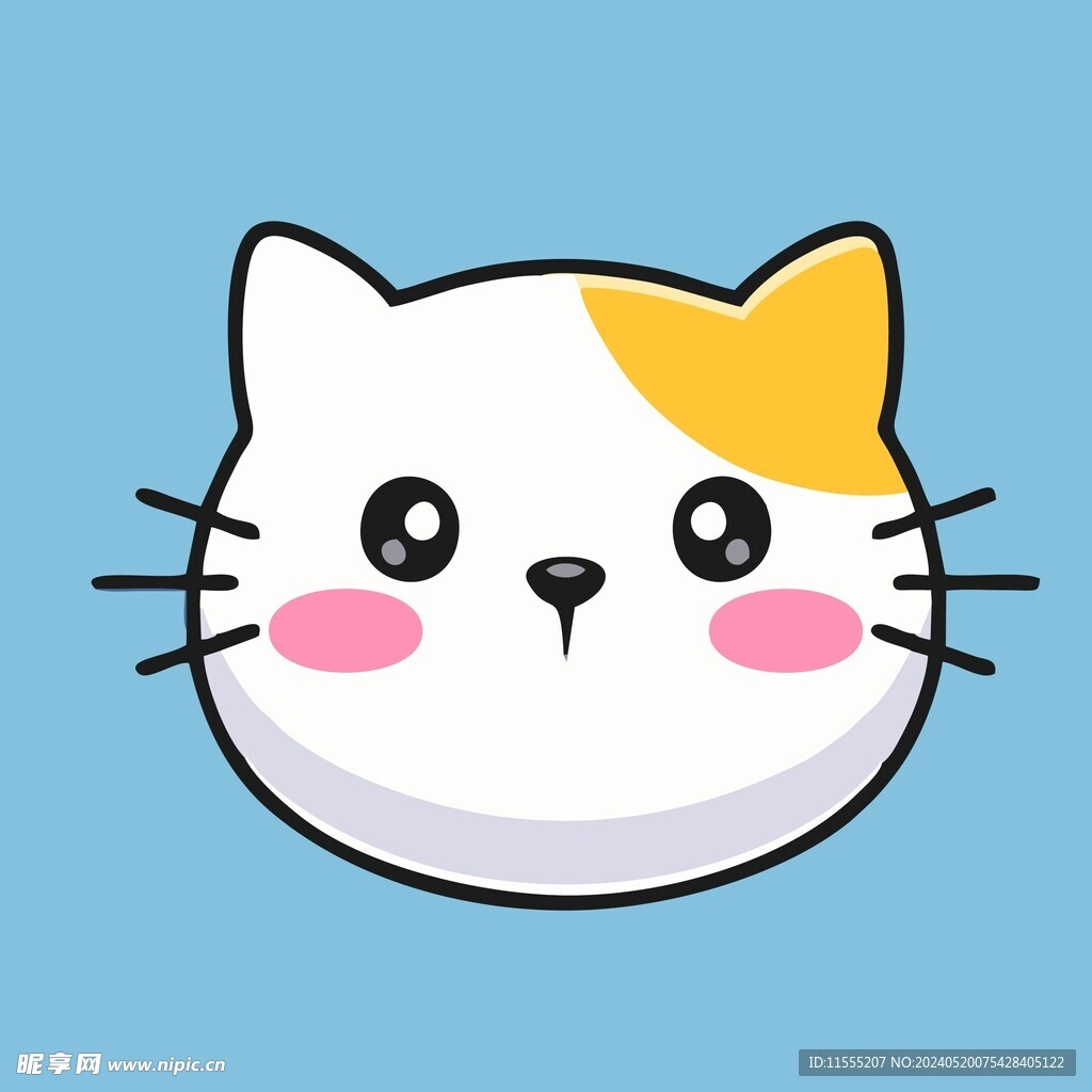 可爱ketty猫咪矢量卡通插画