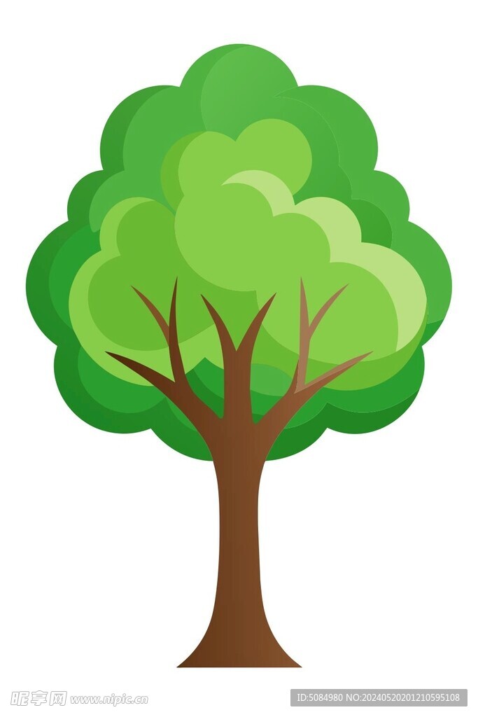 杨树矢量插图图标